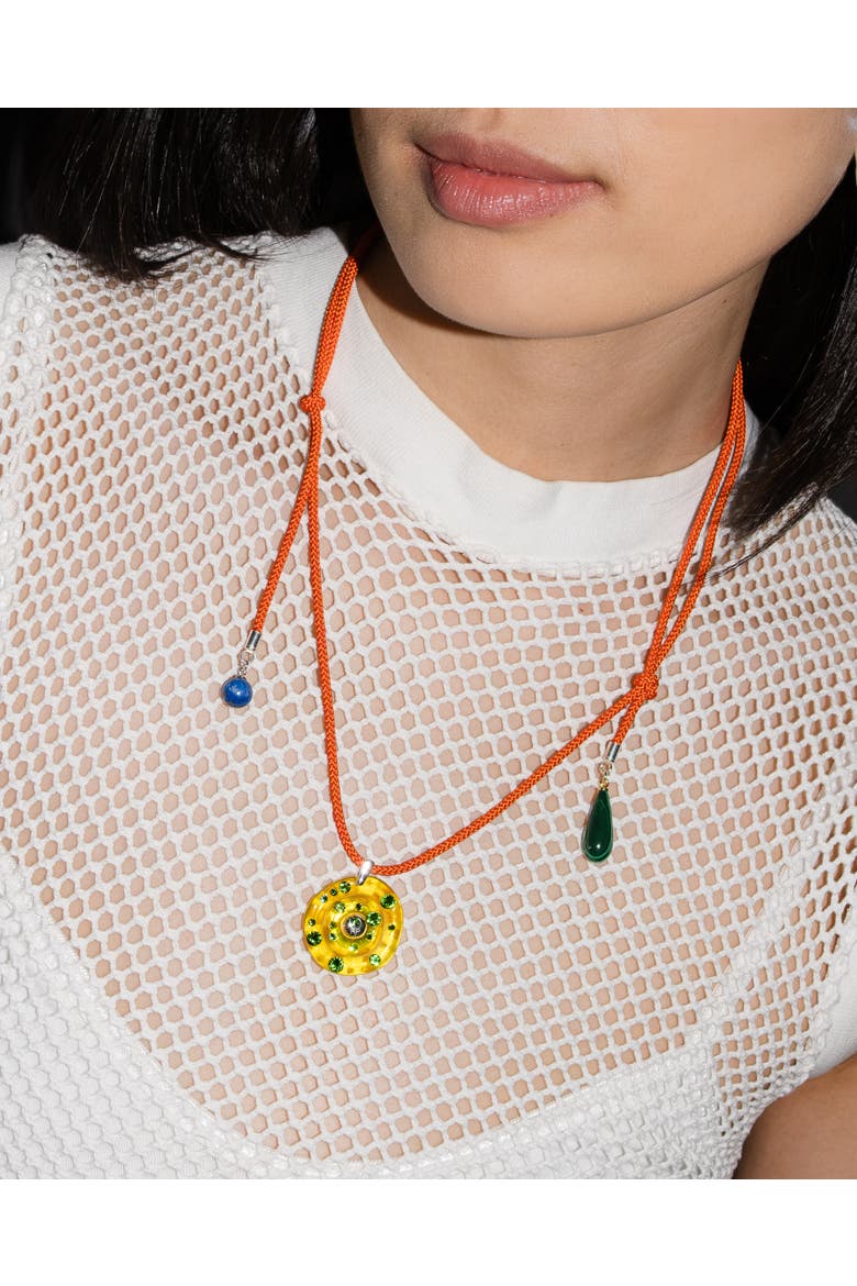 SUN POWERS Resin Charm Pendent Necklace, Alternate, color, Yellow