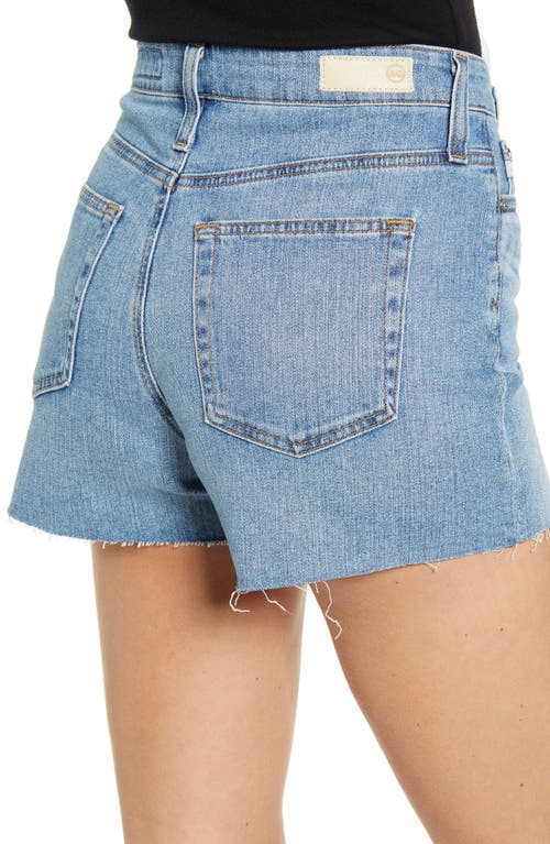 Ag Mikkel High Waist Cutoff Denim Shorts In Blue