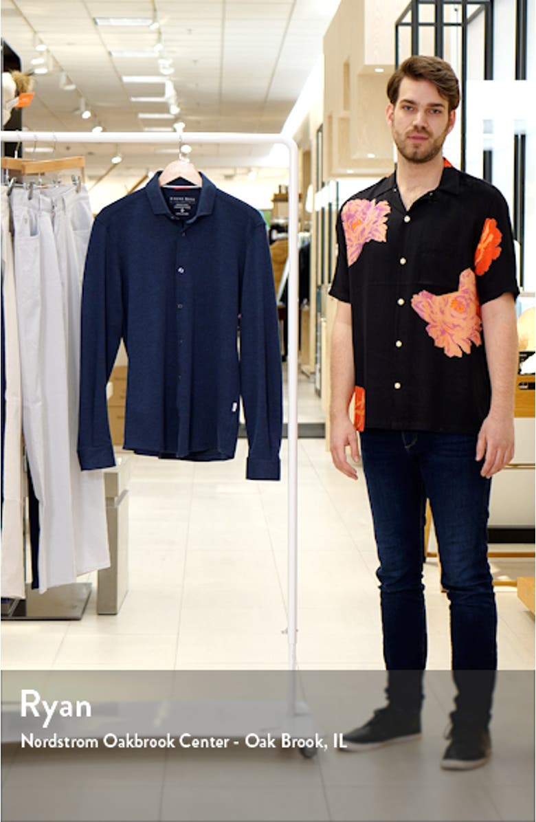 Solid Performance Piqué Button-Up Shirt, sales video thumbnail