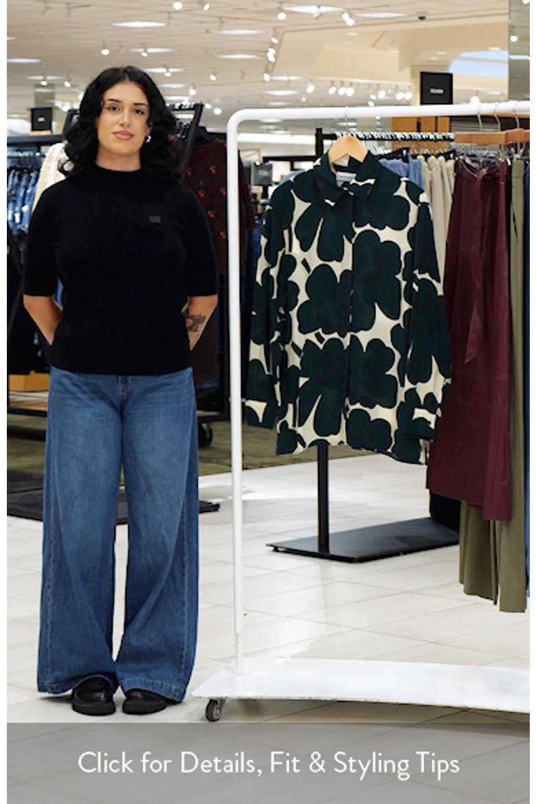 Unikko Floral Print Long Sleeve Cupro Shirt video