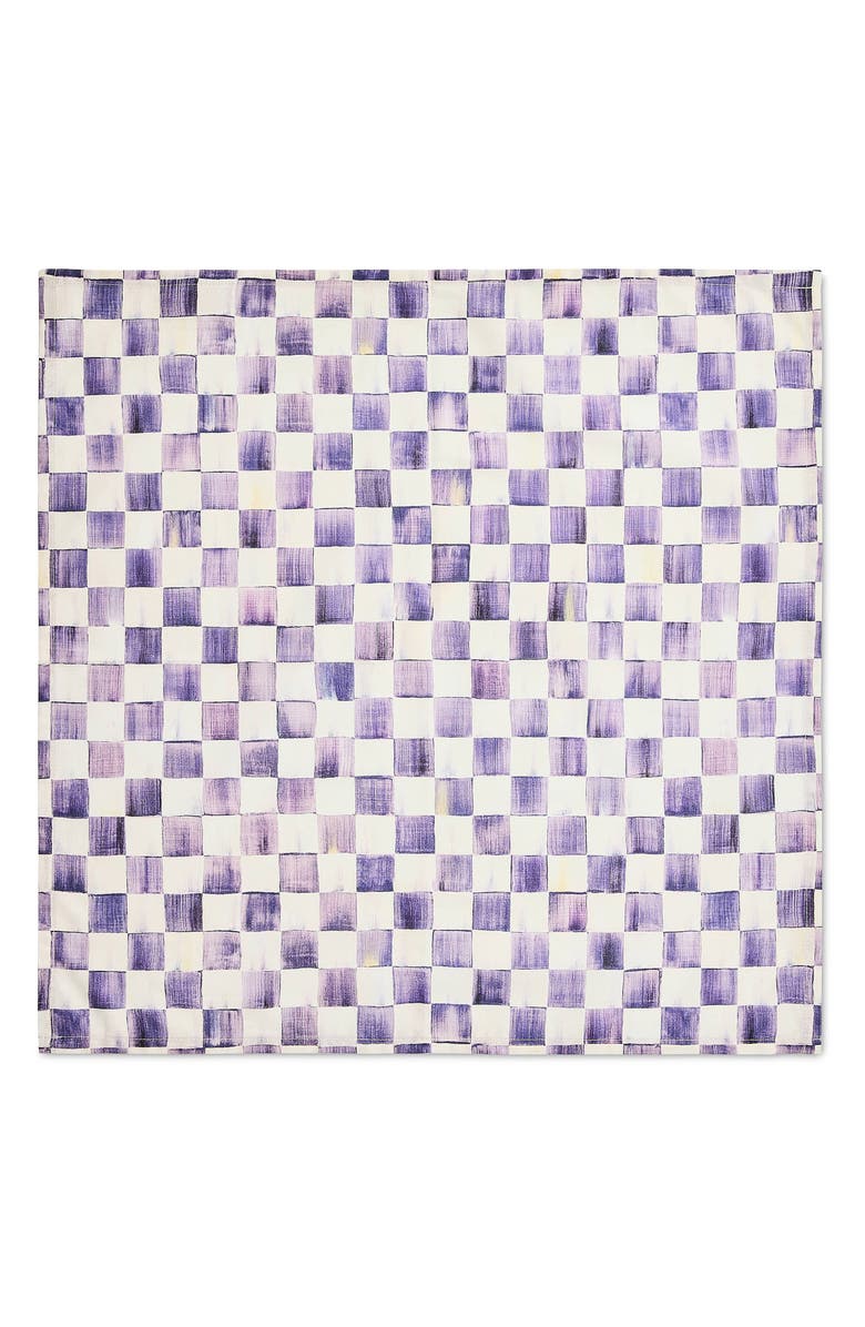 MACKENZIE CHILDS Violet Check Napkin, Alternate, color, Violet