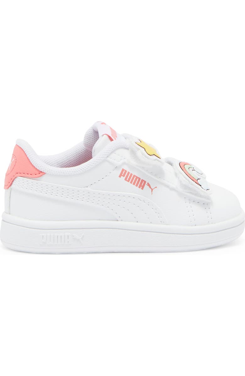 PUMA Kids' Smash Badges Dual Strap Sneaker, Alternate, color, White