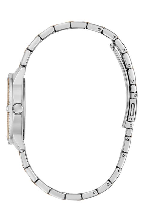 Round Crystal Accent Bracelet Watch, 32mm