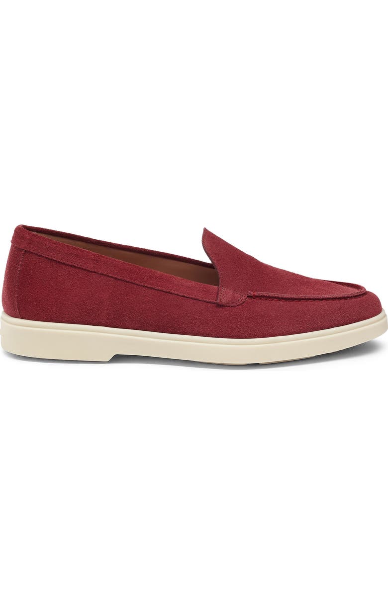 Santoni Women's suede loafer, Alternate, color, Red