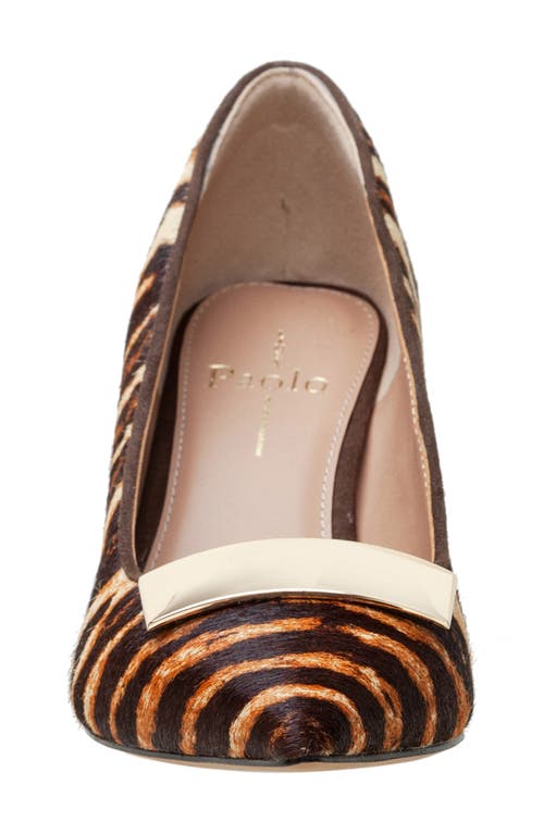 Linea Paolo Prisa Genuine Calf Hair Pointed Toe Pump In Animal Print