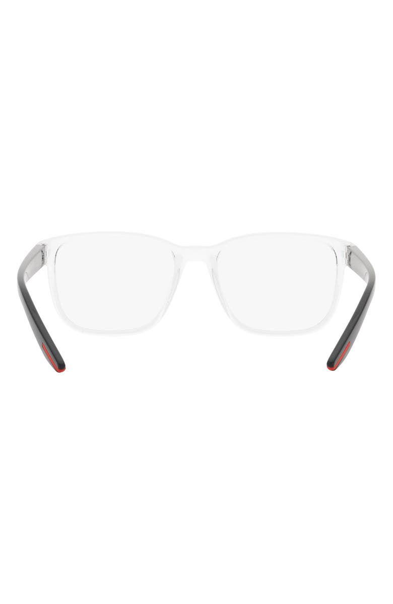 Prada Linea Rossa 57mm Pillow Optical Glasses, Alternate, color, Crystal
