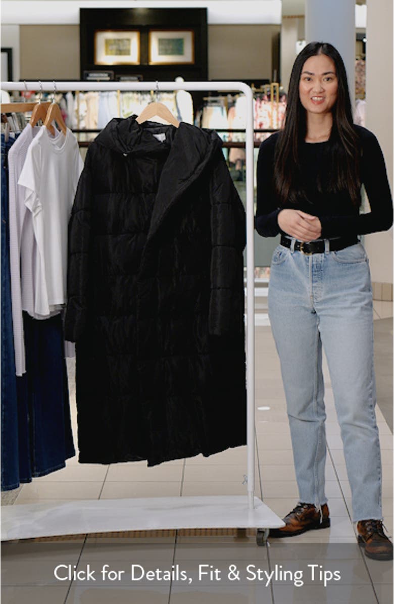 Averie Hooded Longline Puffer Coat, sales video thumbnail