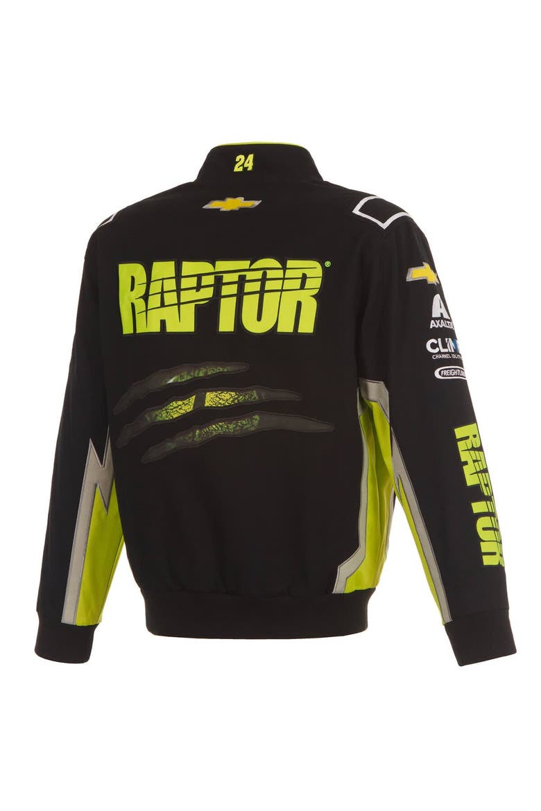Men's JH Design Black William Byron Raptor Full-Snap Twill Uniform Jacket, Alternate, color, Black