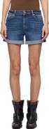 7 For All Mankind Midroll Stretch Denim Shorts