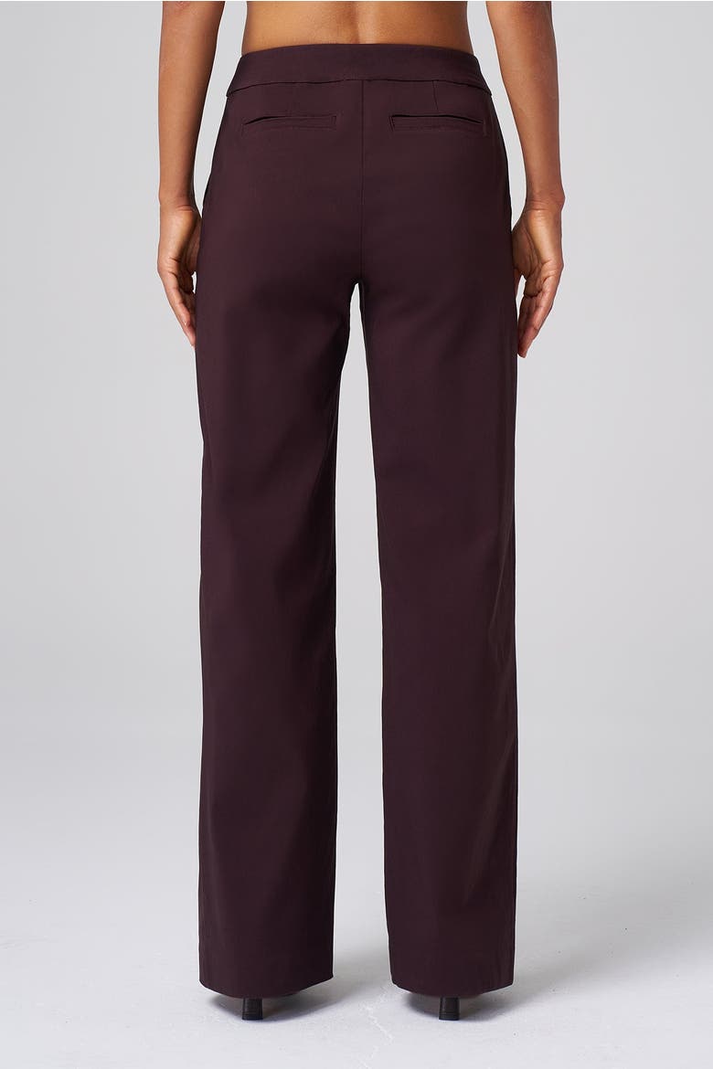 Wilshire Stretch Straight-Leg Pant, Alternate, color, Black Cherry