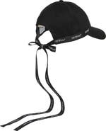 Off-White Bookish Tie Back Baseball Cap