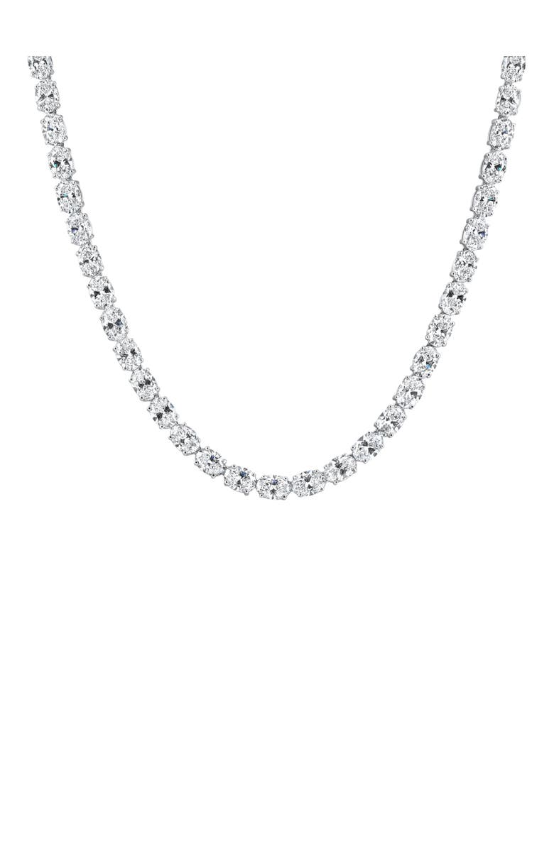 Bliss Diamond 53 Ct TW Oval Diamond Tennis Necklace 17" 14k Gold Lab Grown, Main, color, 