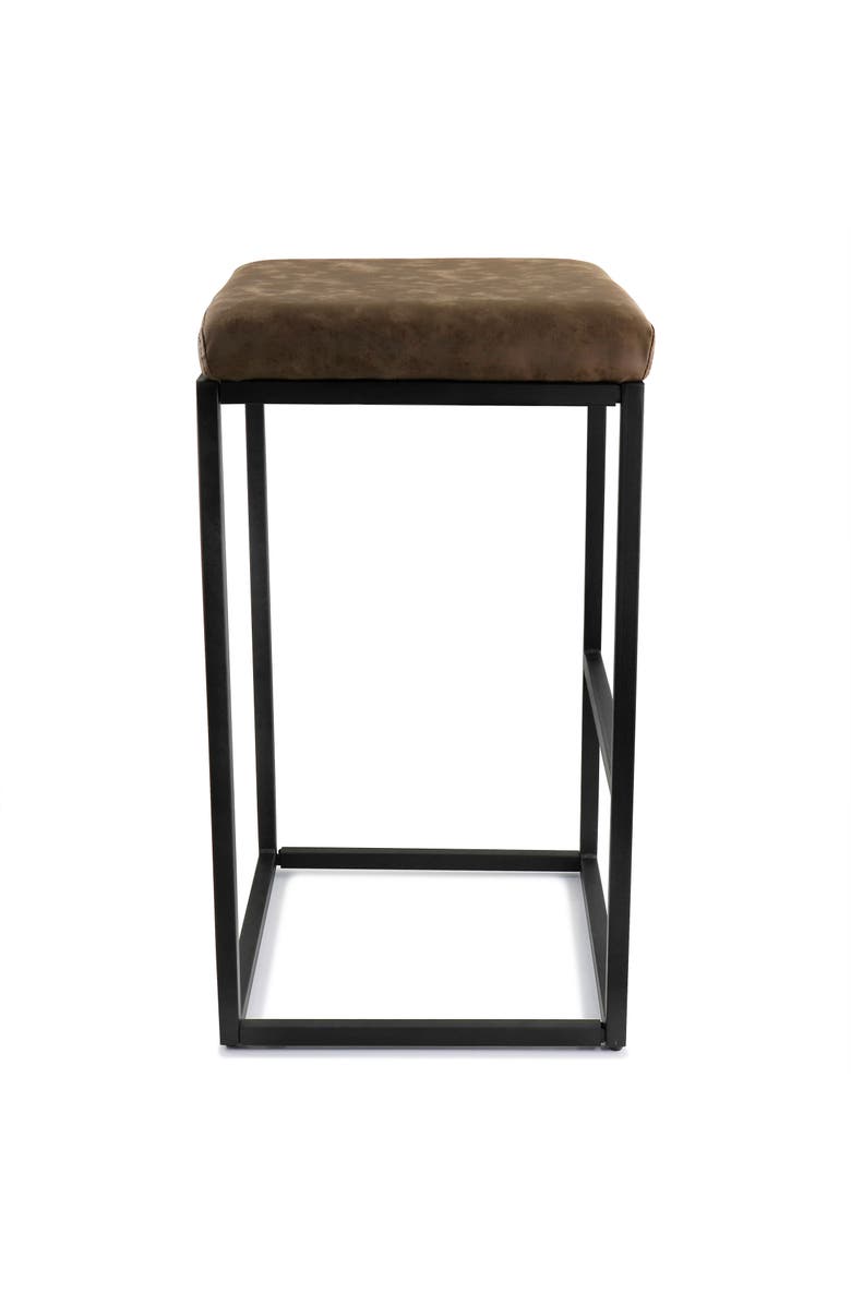 Elama 2 Piece Faux Leather Bar Chair, Alternate, color, Brown