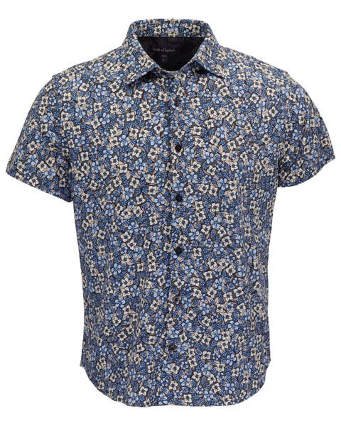 Floral Field Mens Knit Shirt