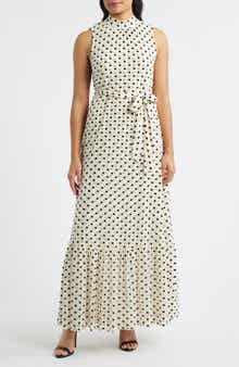 Polka Dot Sleeveless Gown