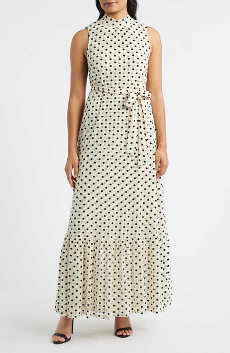 Polka Dot Sleeveless Gown