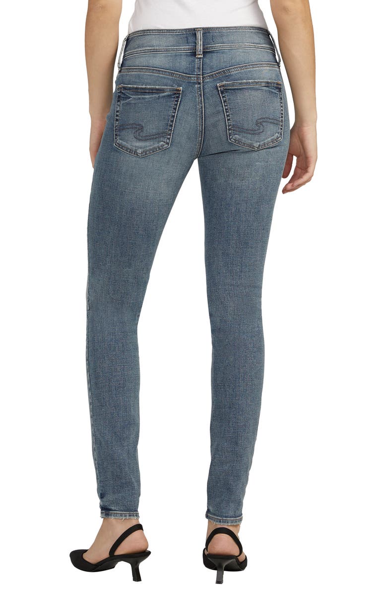 Silver Jeans Co. Suki Curvy Mid Rise Skinny Jeans, Alternate, color, Indigo