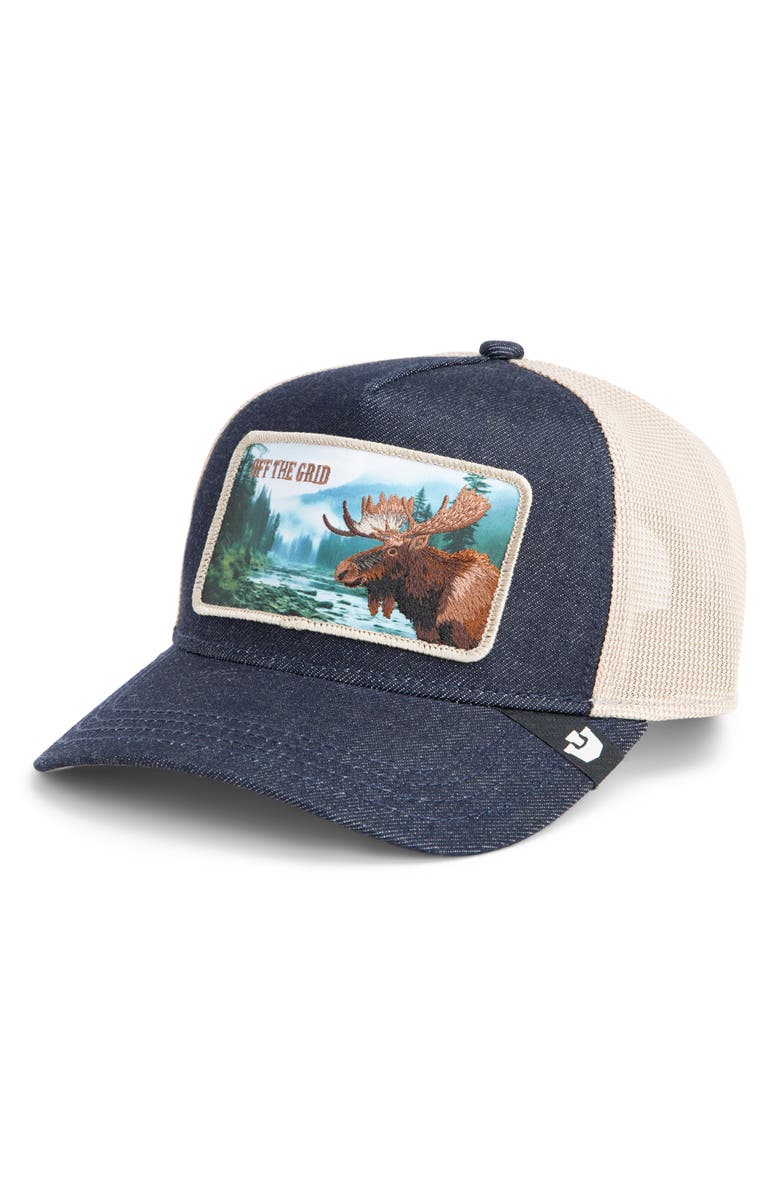 Goorin Bros. Staycation Trucker Hat, Main, color, Gray Denim