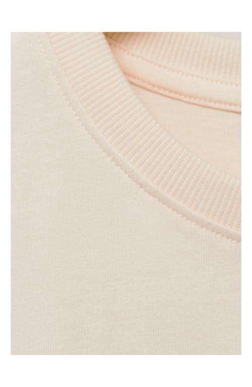 Mango Crochet Cotton T-shirt In Neutral