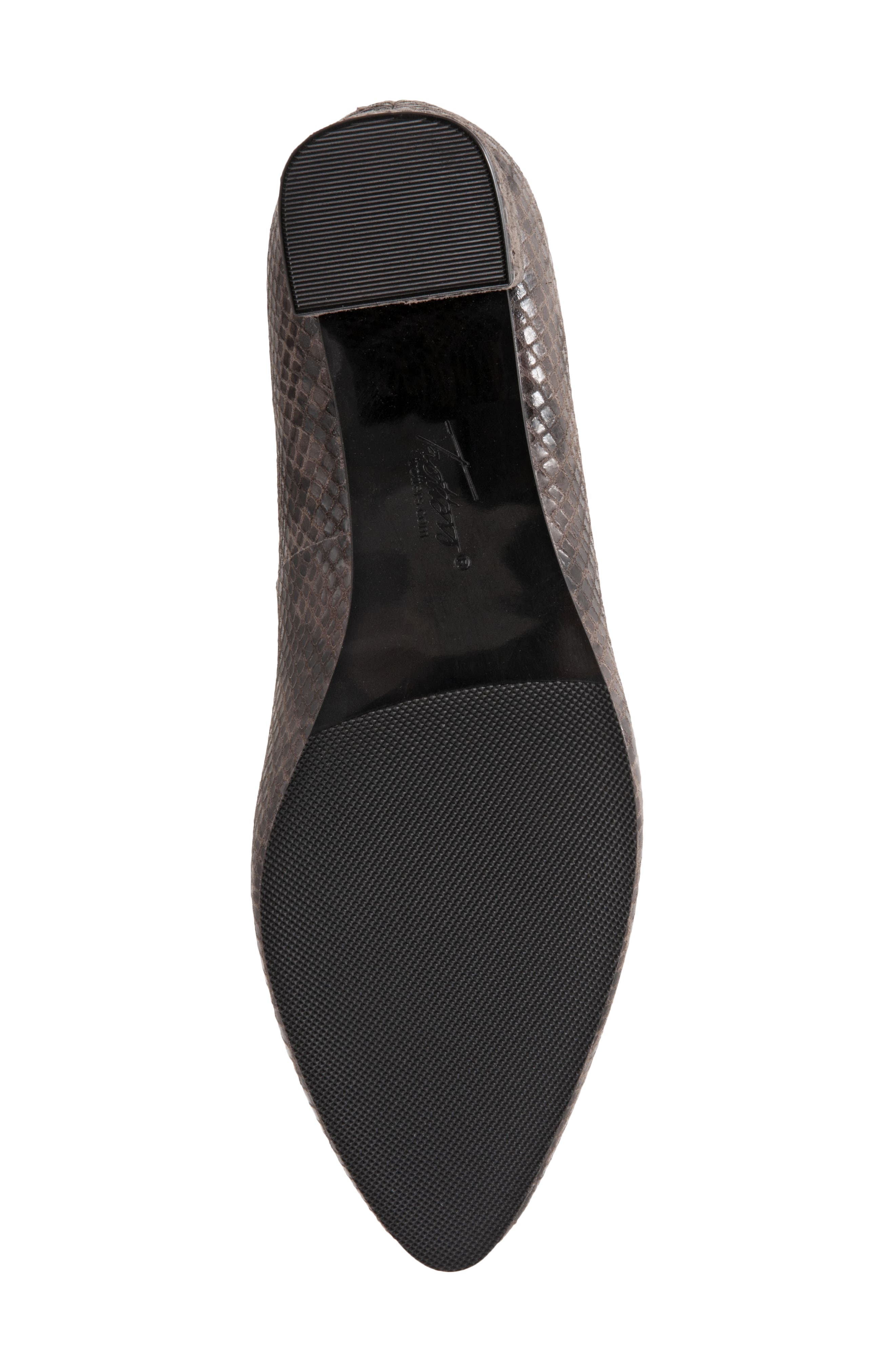 Trotters Kari Pointy Toe Pump, Alternate, color, Dark Grey Leather