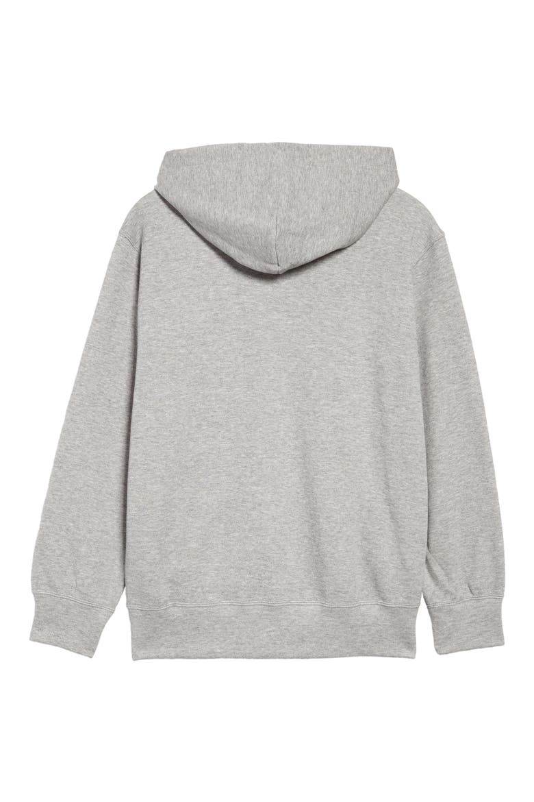 Zip Cotton Hoodie, Alternate, color, GREY