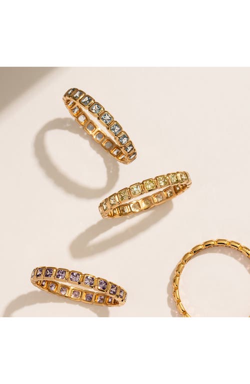 Made By Mary Cubic Zirconia Eternity Birthstone Ring In Gold