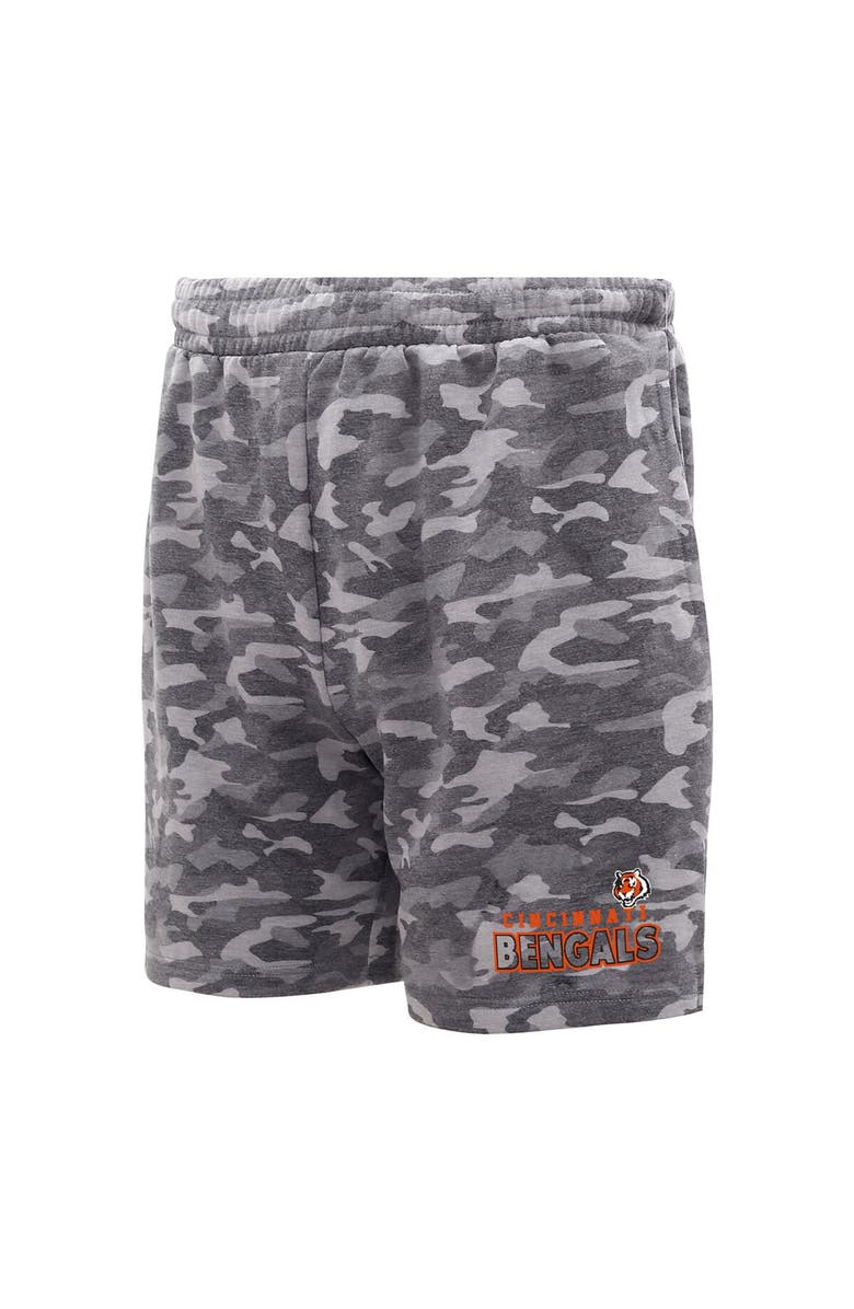 CONCEPTS SPORT Men's Concepts Sport  Charcoal Cincinnati Bengals Biscayne Camo Shorts, Main, color, Charcoal