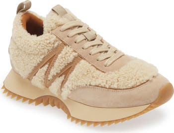 スニーカー MONCLER BEIGE PACEY SNEAKERS Moncler Pacey Genuine Shearling Sneaker (Women) | Nordstrom