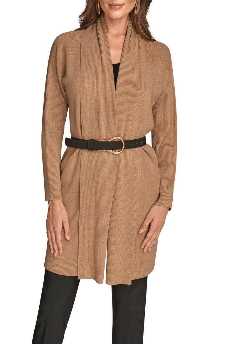 Belted Cardigan, Main, color, FAWN
