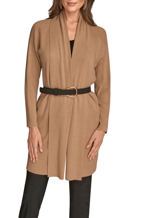 Donna Karan New York Belted Cardigan In Brown