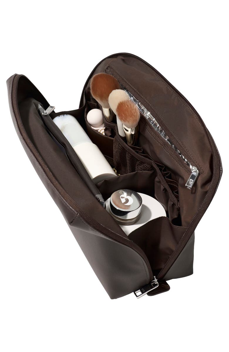 Béis The Large Cosmetics Pouch, Alternate, color, Espresso