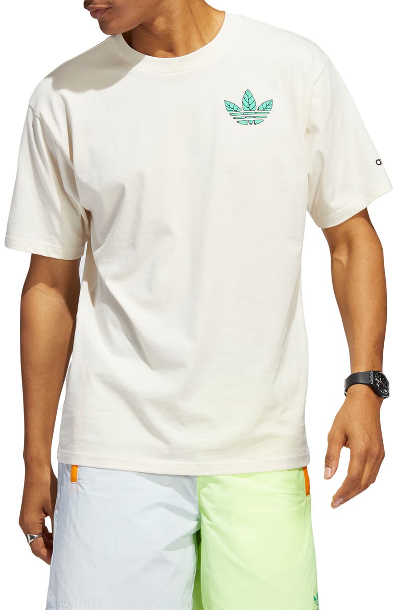 adidas Trefoil Leaves Graphic Tee, Main, color, 