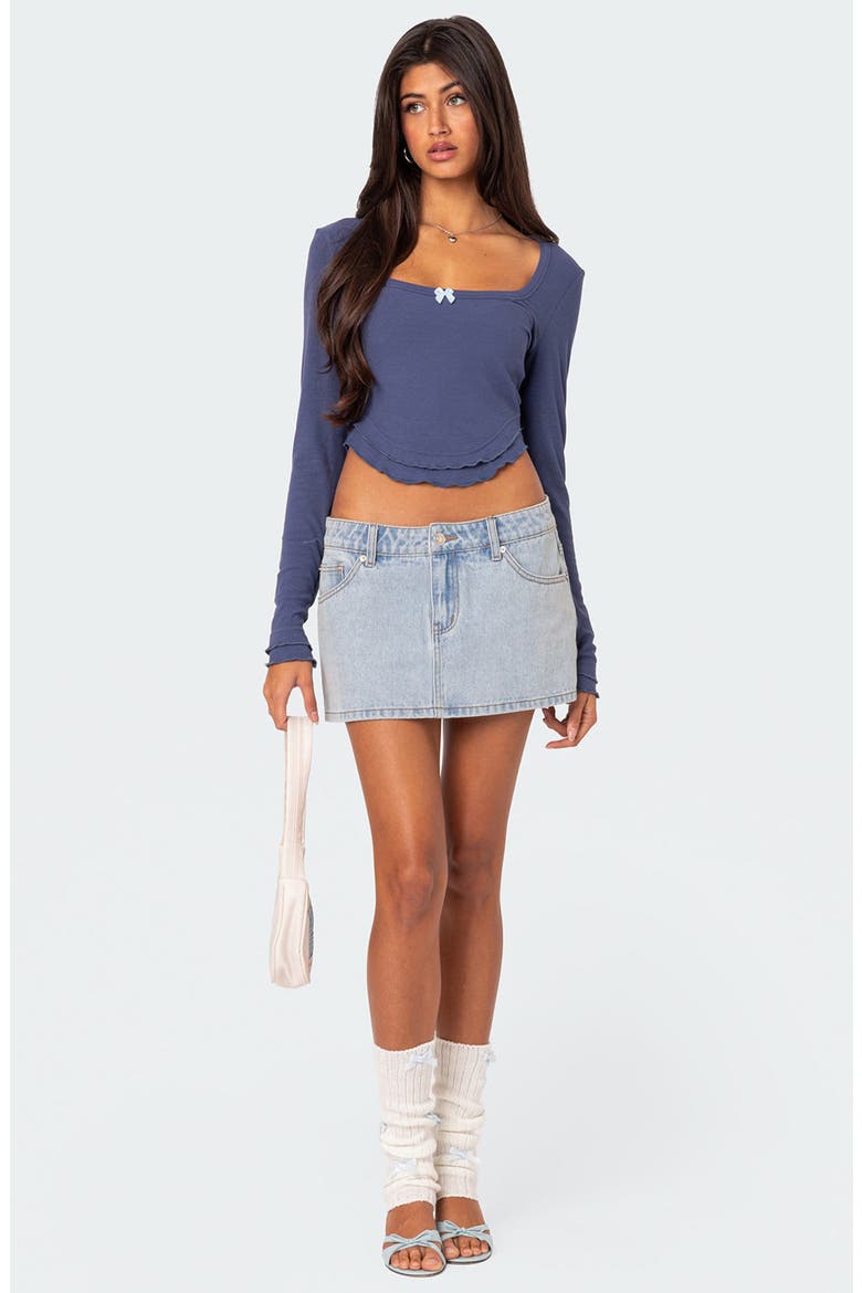 Yara Rib Crop Top, Alternate, color, BLUE