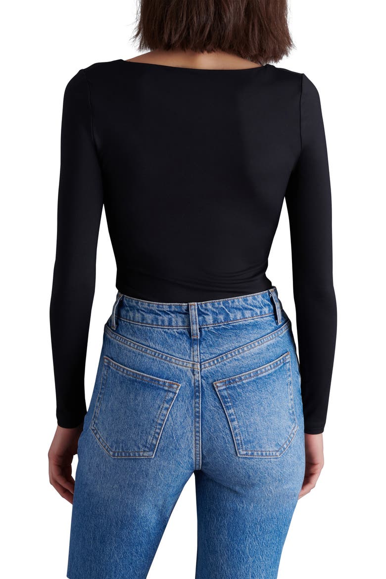 Yura Scoop Neck Bodysuit, Alternate, color, BLACK