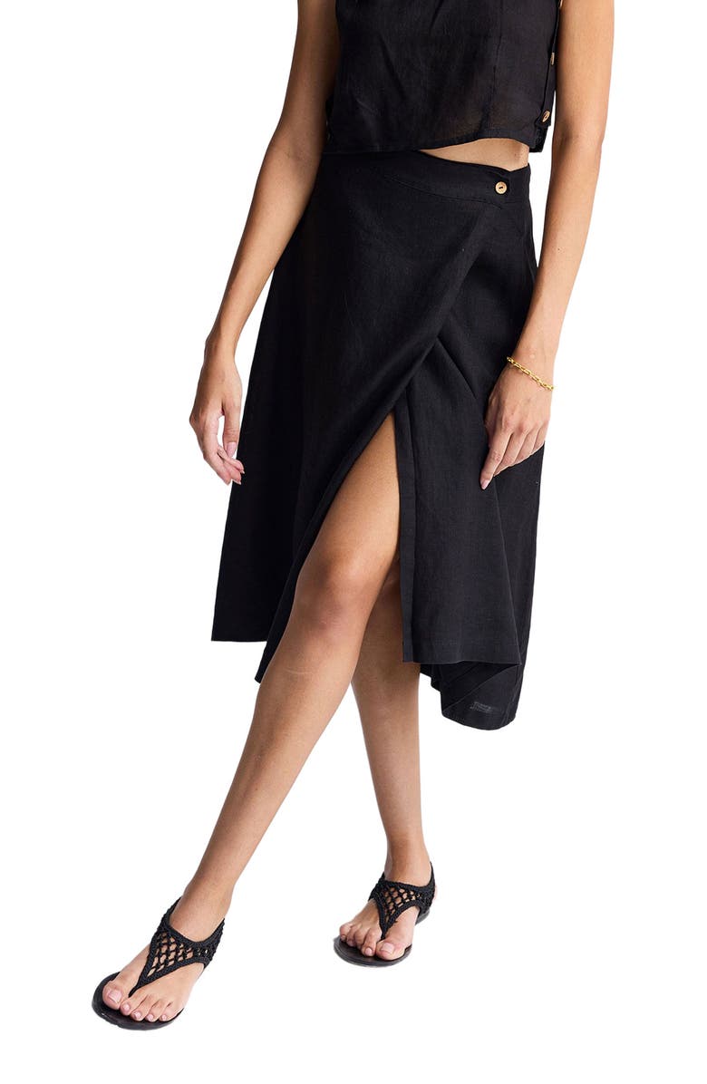 Reistor Overlap Midi Skirt, Alternate, color, Solid