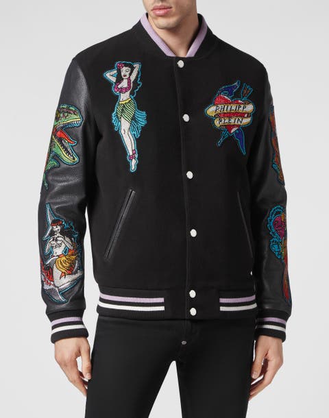 Leather College Bomber Hawaii Men