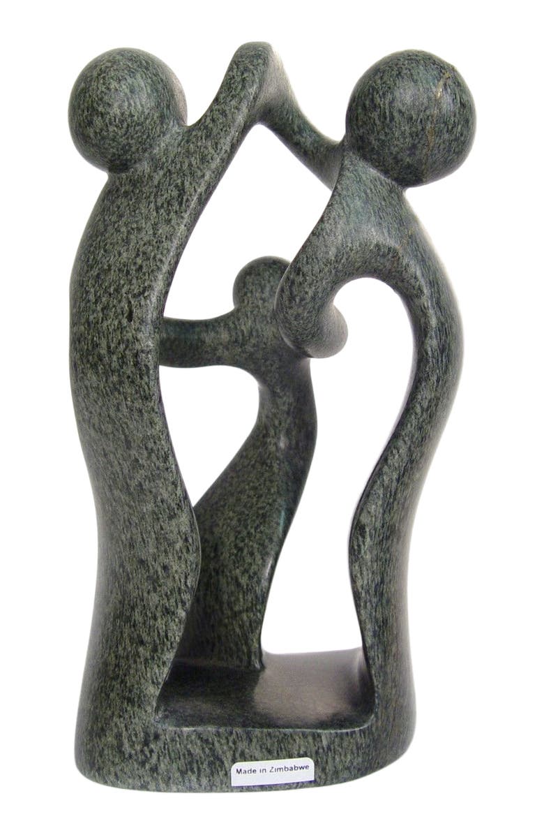 Mbare Dancing Family of 3, Alternate, color, Black