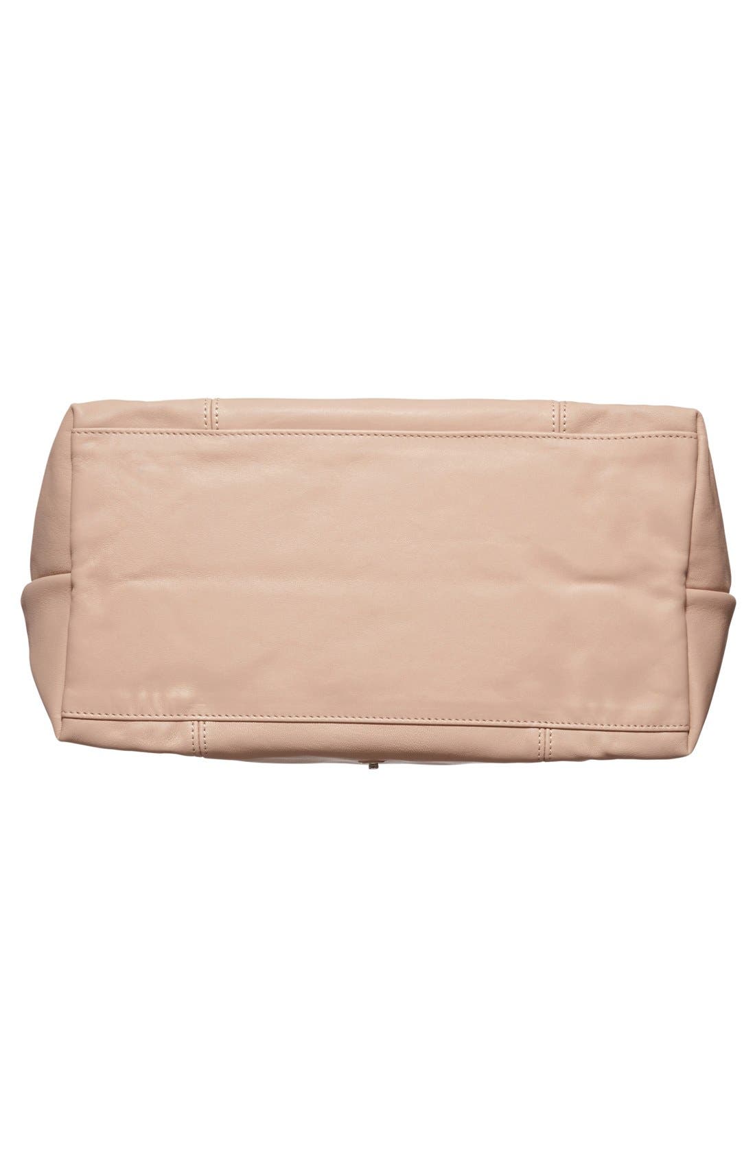 Longchamp Medium 'Le Pliage Cuir' Leather Top Handle Tote, Alternate, color, 