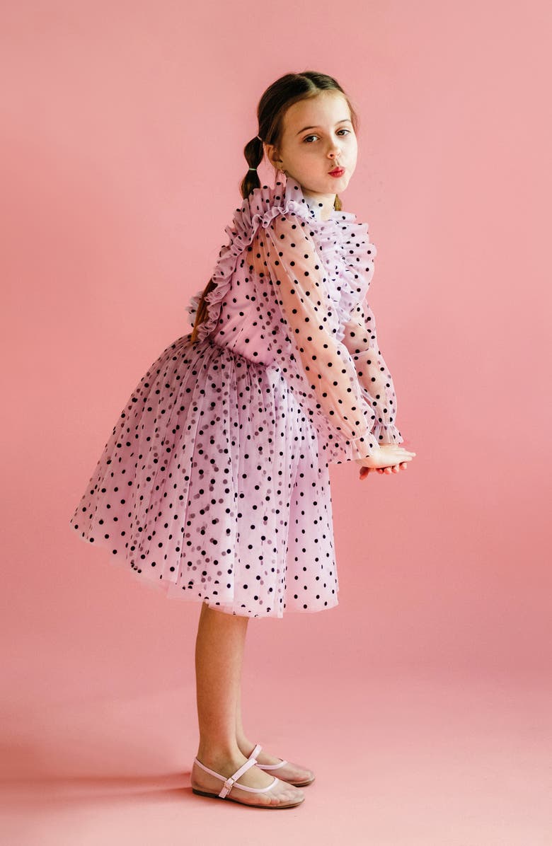 Rock Your Kid Kids' Long Sleeve Tulle Dress, Alternate, color, Soft Pink