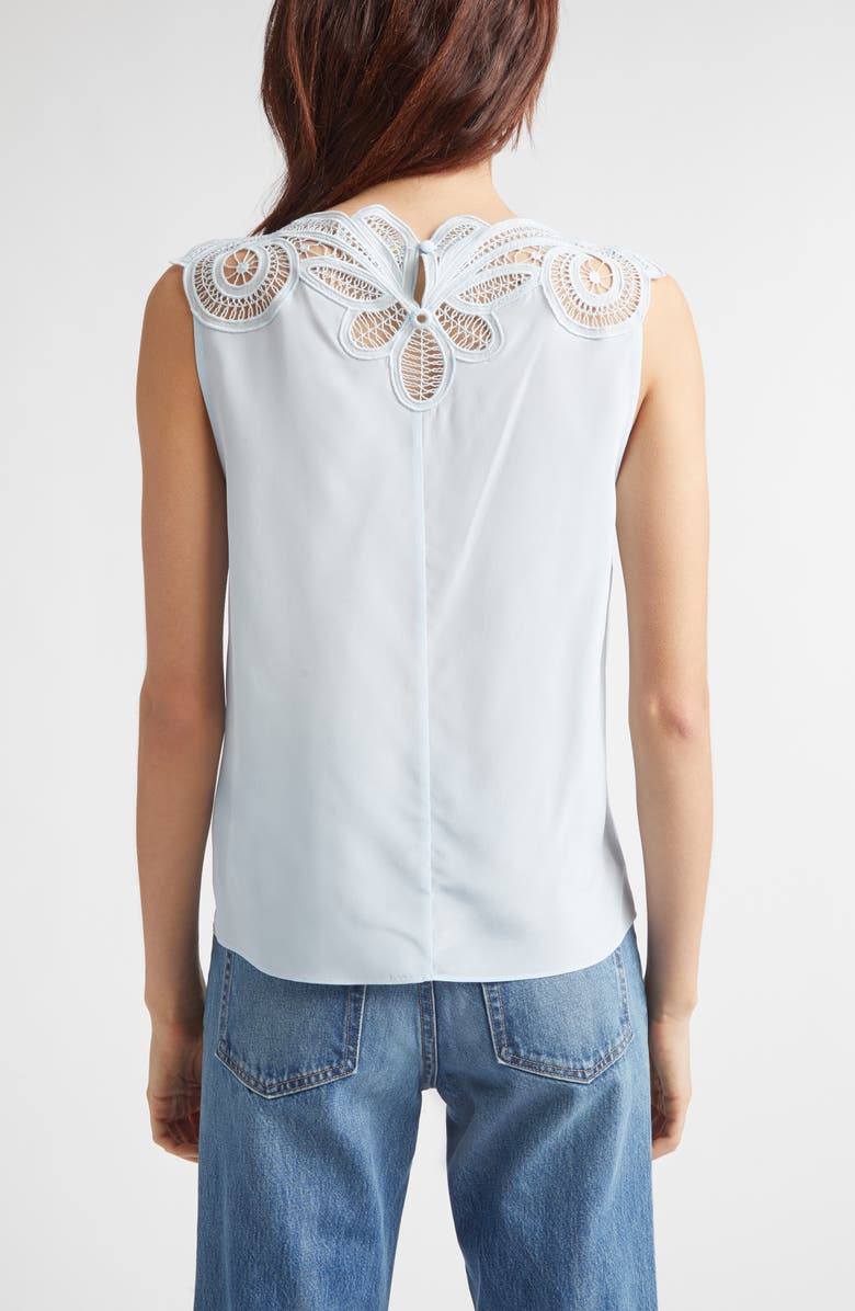 Ulla Johnson Rea Silk Embroidered Top, Alternate, color, Adriatic