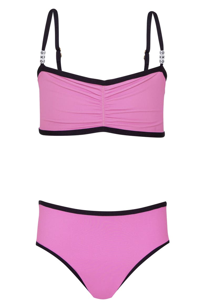 Kids' Xoxo Two-Piece Swimsuit, Main, color, CANDY