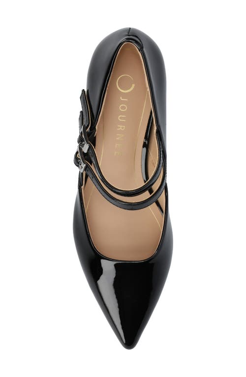 Journee Collection Journee Womens Carnation Medium And Wide Width Kitten Heel Mary Jane Pumps In Black