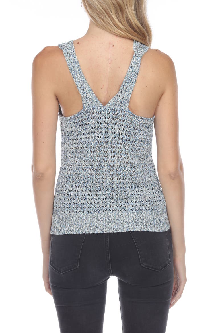 Open Knit Tank Top, Alternate, color, BLUE
