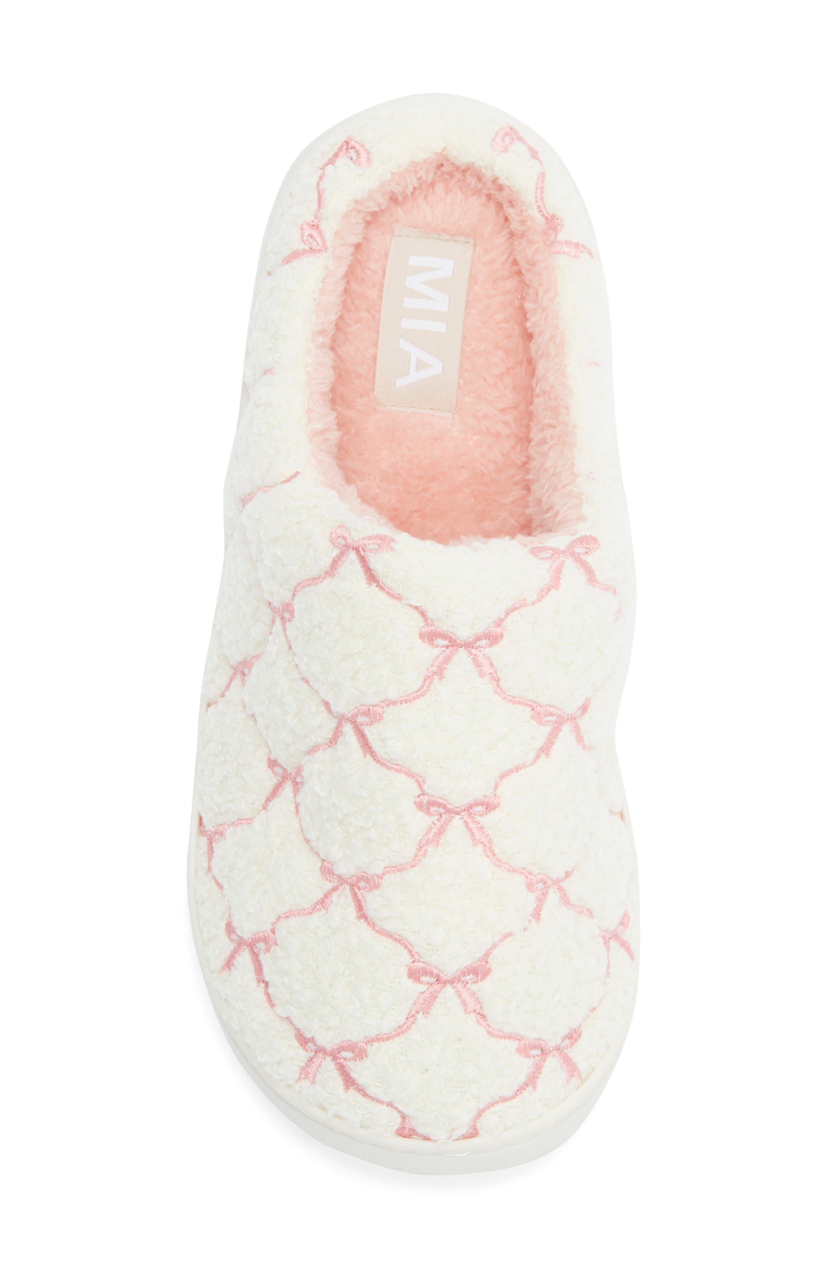 MIA Cozi Slipper, Alternate, color, Blush Link Bows