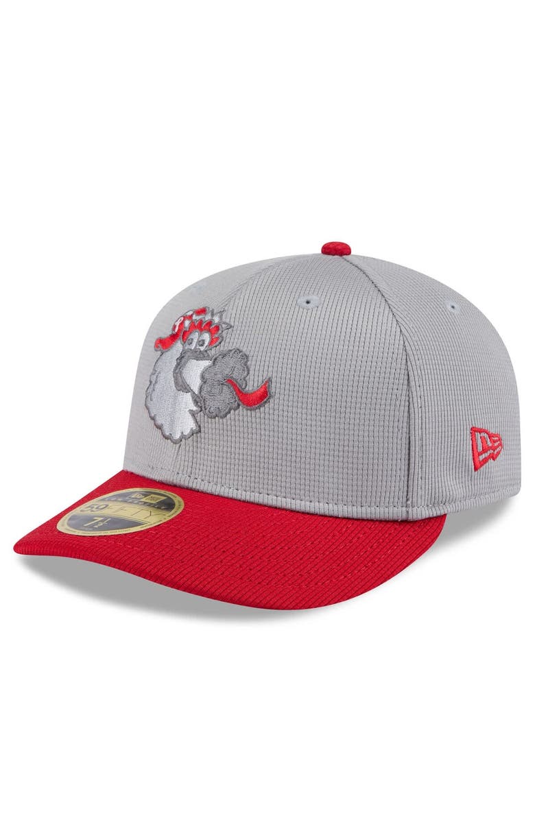 New Era Men's New Era  Gray/Red Philadelphia Phillies 2025 Batting Practice Low Profile 59FIFTY Fitted Hat, Main, color, 
