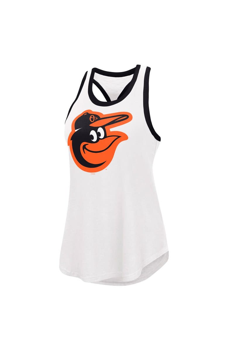 G-III 4HER BY CARL BANKS Women's G-III 4Her by Carl Banks White Baltimore Orioles Tater Tank Top, Alternate, color,