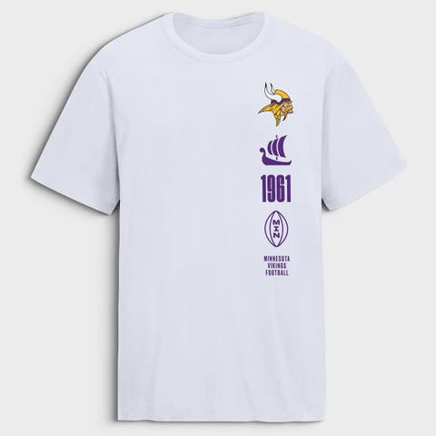 Men's Fanatics White Minnesota Vikings Breaking Tackles Legacy Cotton T-Shirt