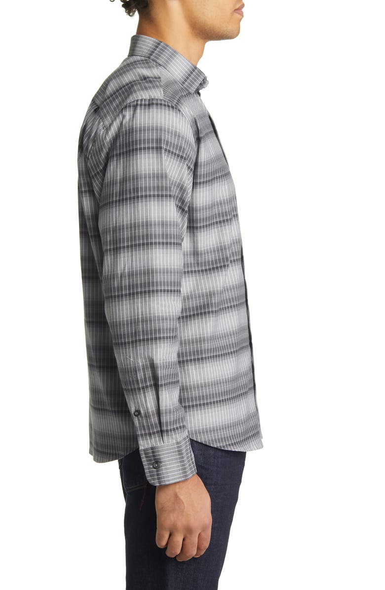 Tommy Bahama Lazlo Ombré Stripe Stretch Cotton & Silk Button-Up Shirt, Alternate, color, 