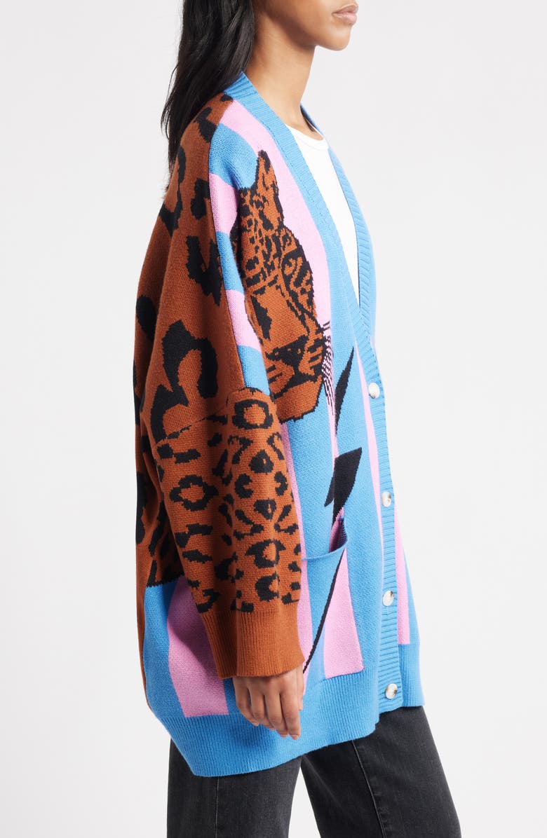 Dressed in Lala Do What You Want Oversize Cardigan, Alternate, color, Black