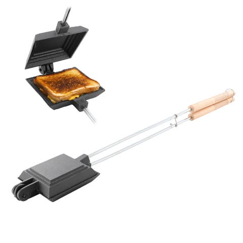 4.3 Inch Cast Iron Pie Iron Outdoor/Camping Cookware with Long Handle